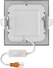 Lampada LED da incasso per controsoffitto NEXXO LED/7W/230V 3000/3500/4000K argento 12x12 cm