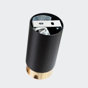 Sollux SL.1410 - Faretto NERO 1xGU10/10W/230V 12,5 cm nero/oro