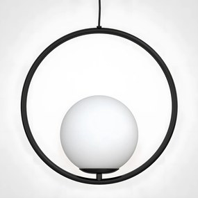 Lampada Da Soffitto Pensile Di Vetro Palla Oro Bianco Oro G110-1W BLACK WHITE