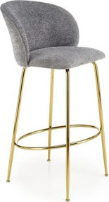 Sgabello da bar imbottito H-116 in grigio