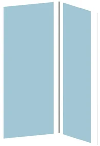 Pannello da parete per il bagno con profili inclusi L. 90 x L. 120 x H. 210 cm - Lotto di 2