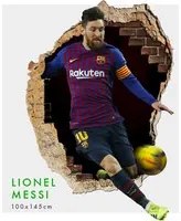 Lionel Messi - Adesivi murali parete 3D wall sticker cameretta bimbi Misura: 150x100 cm