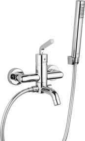 Rubinetto per vasca getto laminare cristallino Verbano Q per muro grigio cromato JACUZZI RUBINETTERIA