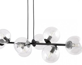 Lampadario a sospensione ROSSI 8 BL in acciaio e vetro 8xE14 Colore delle Sfere Trasparente