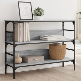 Tavolo Consolle Grigio Sonoma 100x32x75 Cm İn Legno Multistrato /