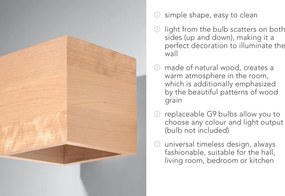 Lampada da parete in legno Geo - Sollux