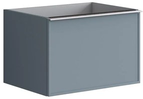 Mobile da bagno sotto lavabo Pixel frame indaco laccato L 60 x H 40 x P 45.5 cm 2 cassetti, lavabo non incluso