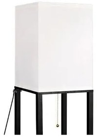 Lampada da terra con ripiani 1xE27/60W/230V nero/bianco