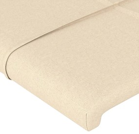 Testiera crema 80x5x78/88 cm in tessuto