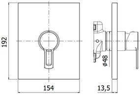 Paffoni Ringo Rinbox010 Parte Esterna Miscelatore Doccia Senza Parte Incasso Cromo