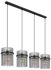 Globo 15698-4H - Lampadario a sospensione con filo GORLEY 4xE27/60W/230V nero