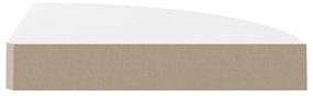 Scaffali angolari a parete 4 pz bianco lucido 25x25x3,8 cm mdf