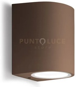 Ges902- applique ruggine 1 luce attacco gu10 ip44 6,8x10cm