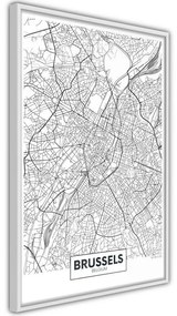 Poster City map: Brussels