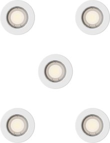 Philips - Set da 5 faretti da incasso PERIDOT 1x GU10/7W/230V bianco