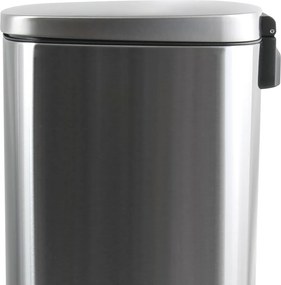 Cestino per la spazzatura color argento opaco in acciaio con pedale 50 l Akira – Spirella
