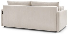 Divano beige allungabile con rivestimento in velluto a coste 211 cm Marcel – Bobochic Paris