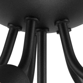 Plafoniera senza paralume nera Viggo – LAMKUR