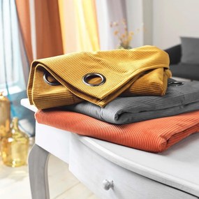 Tenda in velluto a coste marrone 140x260 cm Casual - douceur d'intérieur