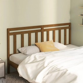 Testiera Per Letto Ambra 206x4x100 Cm İn Legno Massello Di Pino /