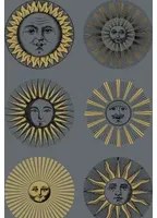 Cole & Son Carta da parati Soli - Midnight/ Soft Gold
