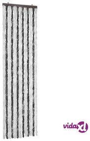 vidaXL Zanzariera Grigio e Bianco 56x185 cm Ciniglia