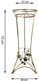 Portafiori 72x28 cm oro