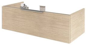 Mobile da bagno sospeso sotto lavabo L 105 x H 32 x P 48 cm bianco, 2 cassetti Neo, Maniglie acquistabili separatamente