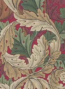 Morris & Co Carta da parati Acanthus - Madder/ Thyme