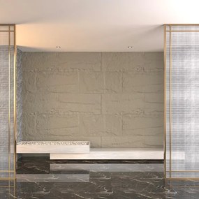 Pannello decorativo effetto roccia pietra 3D set 10 pz 7,2 mt2 rivestimento murale in PU 120 x 60 x 3 Grigio Cemento