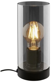 Lampada Da Tavolo Moderna Fumi Metallo Nero 1 Luce E27 23,5Cm