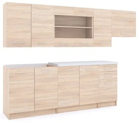Cucina MARISA 260 cm, rovere sonoma
