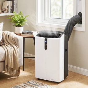 Costway Condizionatore portatile caldo freddo 47 dB bassa rumorosità, Condizionatore d'aria 5 in 1 con telecomando 14000 BTU