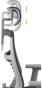 Yenkee - Sedia da ufficio nera/grigia