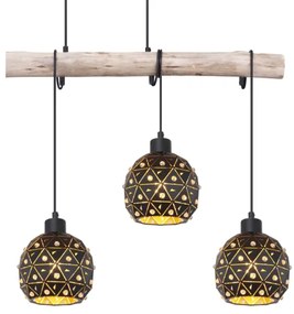 Globo 54029-4H - Lampadario sospeso con cavo JODIE 4xE27/40W/230V beige/nero
