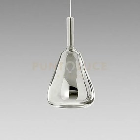 Ofelia s/11 - vetro cromo specchiato e portalampada bianco 1 luce a...