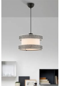 Lampadario a cavo HALO 1xE27/60W/230V crema/grigio