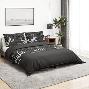 Set Copripiumino Nero 155x220 Cm İn Cotone /