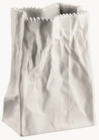 Vaso in porcellana Paper Bag, alt. 15 cm