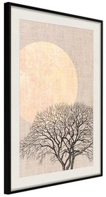 Poster  Tree in the Morning  Cornice Quadri Cornice nera con pass-partout, Larghezza x Altezza Home decor 20x30