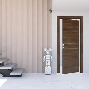 Porta interna rototraslante Monet Inserto in legno colore marrone, L 70 x H 210 cm, apertura reversibile