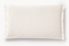 Copricuscino in lino con frange Luana