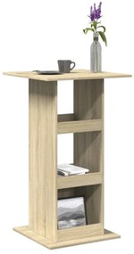 Tavolo Bar Portaoggetti Rovere Sonoma 60x60x102 Cm Multistrato /
