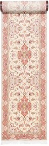 Tabriz Tappeto 90 x 630 Rosa (Iran) Annodato A Mano