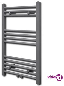 vidaXL Radiatore Centrale Portasciugamano Dritto Grigio 500 x 764 mm
