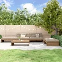 Set Divani da Giardino 5 pz con Cuscini in Legno Massello Mielecod mxl 76561