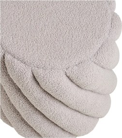 Poggiapiedi grigio con rivestimento in bouclé Sana – House Nordic