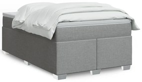 Giroletto A Molle Con Materasso Grigio Chiaro 120x200cm Tessuto /