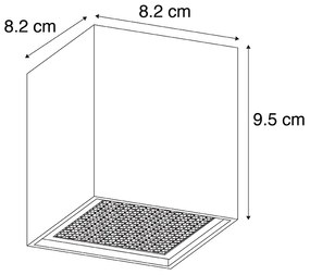 Faretto di design nero - Qubo Honey