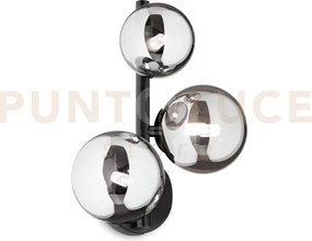 Perlage applique a parete 3 luci attacco g9 lampadina inclusa fume'